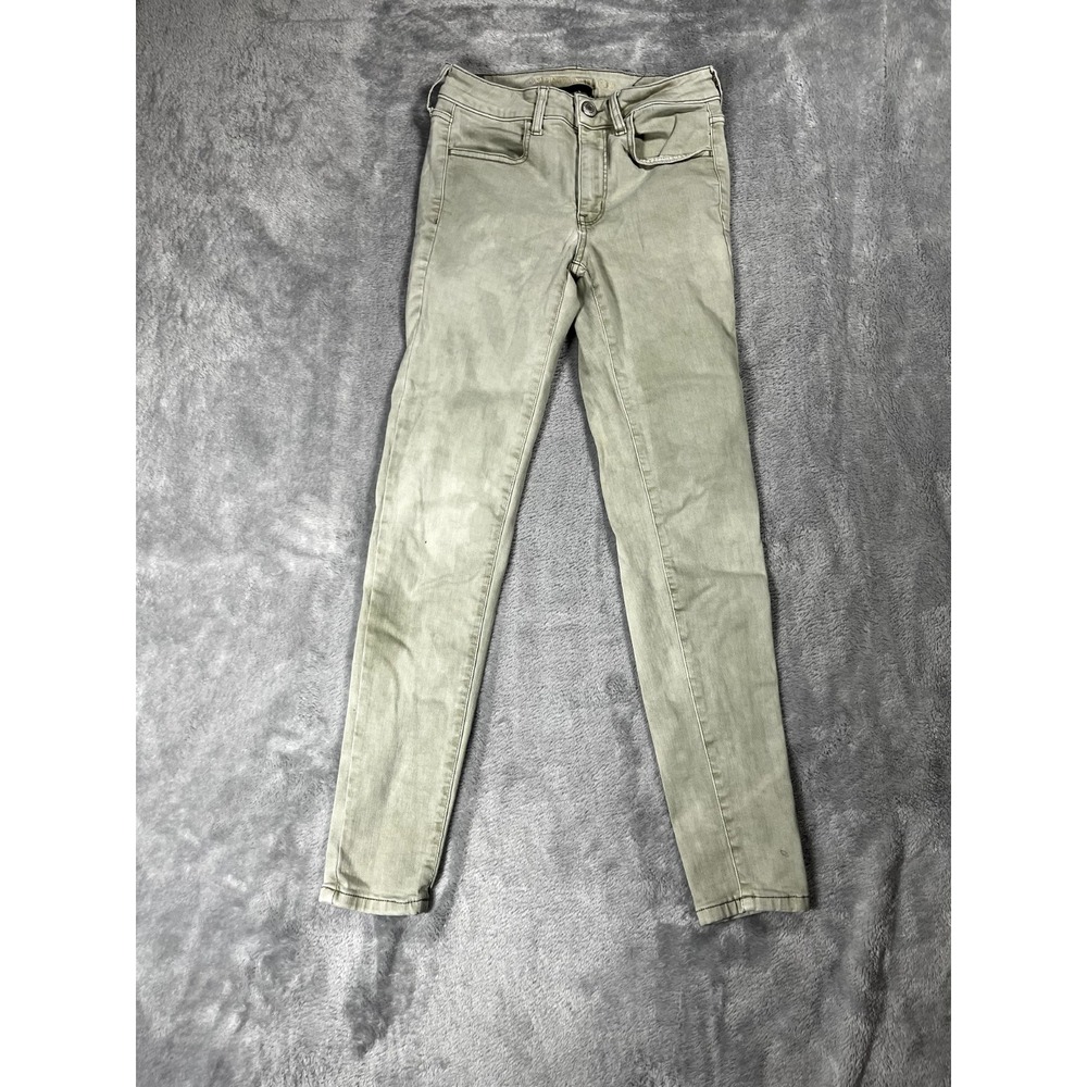 American Eagle Hi-Rise Jegging Womens 6 Regular Green Next Level Stretch